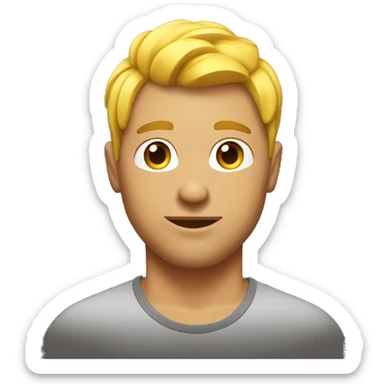 Fitness man yellw hair sticker