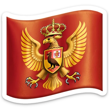 Bandera de españa tricolor actual con un águila marrón en el escudo sticker