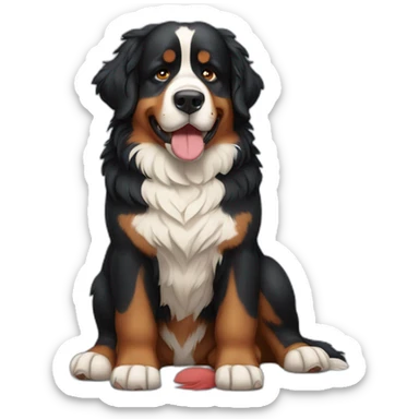 bernese mountain dog hurting sticker