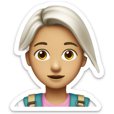 niña estudiante de psicóloga sticker