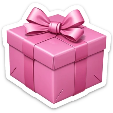 pink gift wrap sticker