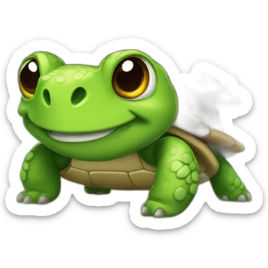 Una tortuga con gorro de cumpleaños  sticker