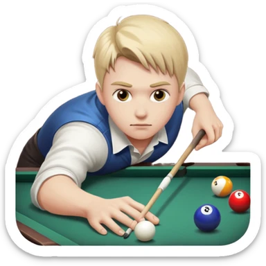 me beating him in pool  sticker