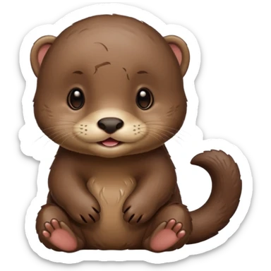 Working baby otter sticker