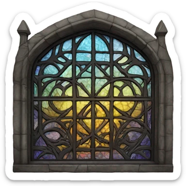 black stained glass window sticker