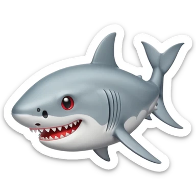 Tiburón con ojos de corazon sticker