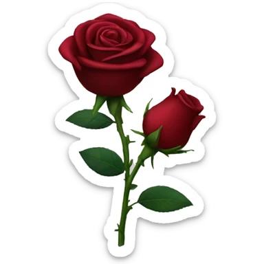 Dark red rose  sticker