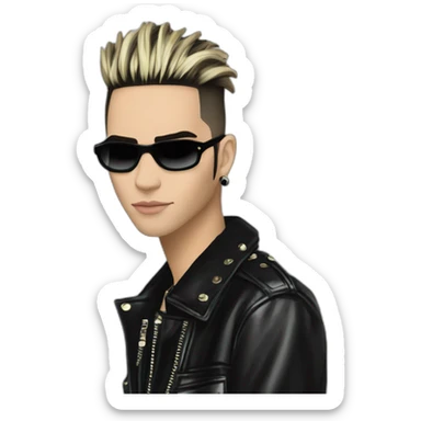 Bill Kaulitz eyeliner 2000s sticker