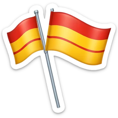 yellow and red flag 2 vertical stripes sticker