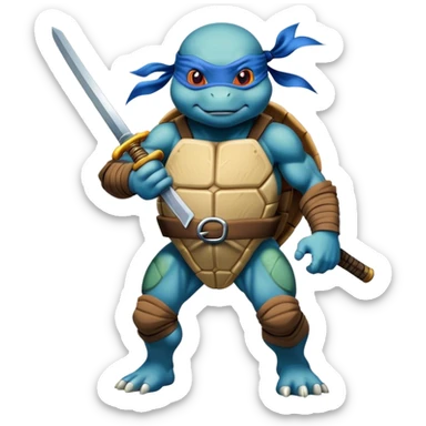 Ninja turtle blue sticker