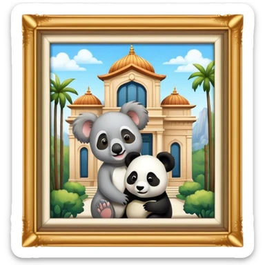 Palazzo for koala and panda sticker