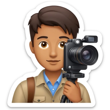 Photographer with a camera sticker