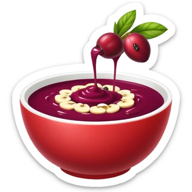 Red açai bowl  sticker