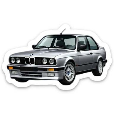 Bmw e30 silver metallic paint sticker