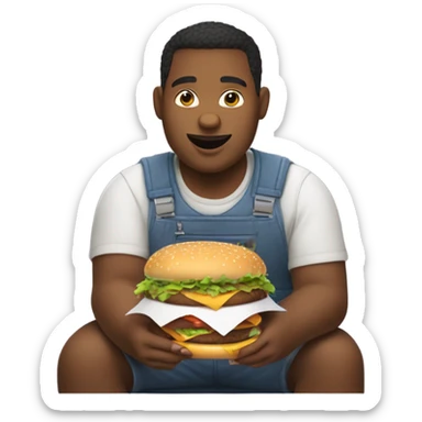 Fat person streaming on twitch and eating McDonald’s sticker