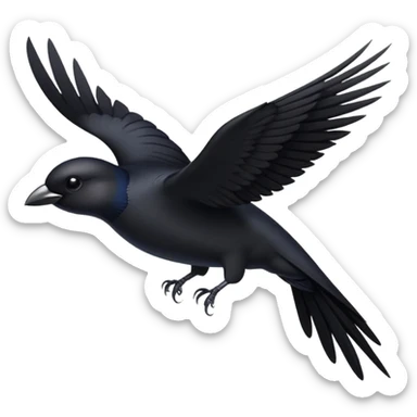 Black swallow flying sticker