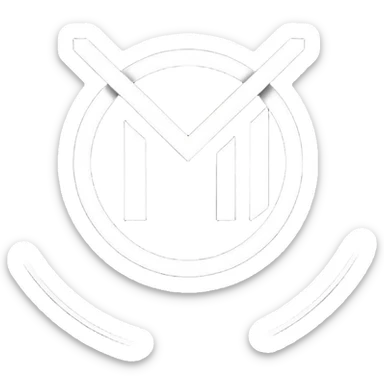 Black circle with “MB” written on in the middle of it. Nothing else sticker