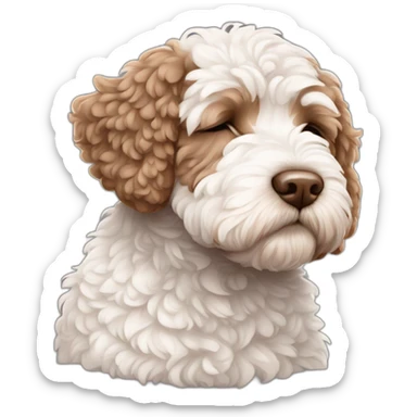 A Lagotto Romagnolo being sleepy sticker