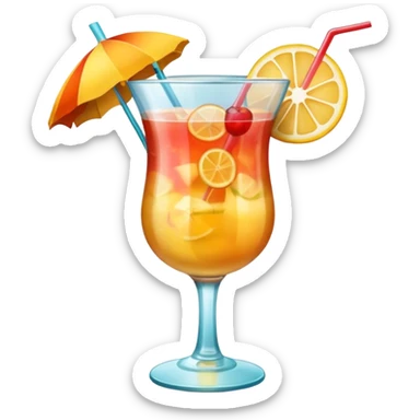 beach coctail drink sticker