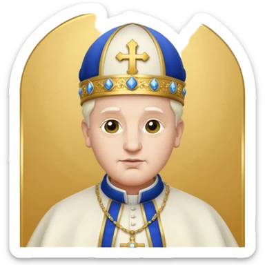 pope royal hat sticker