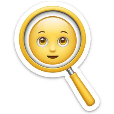 YELLOW Magnifying Glass sticker