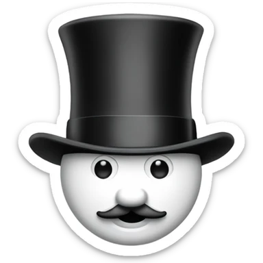 Monopoly man top hat sticker
