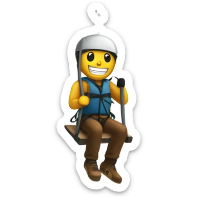 Zipline between peak 2 peak  sticker