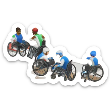 wheelchair race track sticker