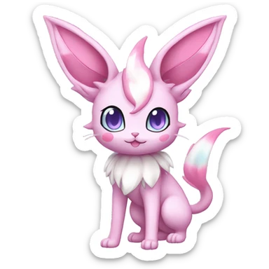 Kawaii Sylveon-Espeon-Pokémon full body sticker