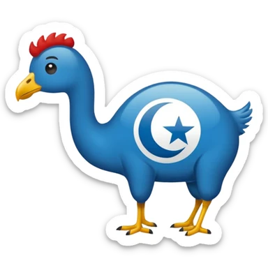 DOĞU TÜRKİSTAN BAYRAĞI (İNSANSIZ) AY VE YILDIZ MAVİ BAYRAK sticker