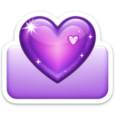 Sparkles Purple Heart  sticker