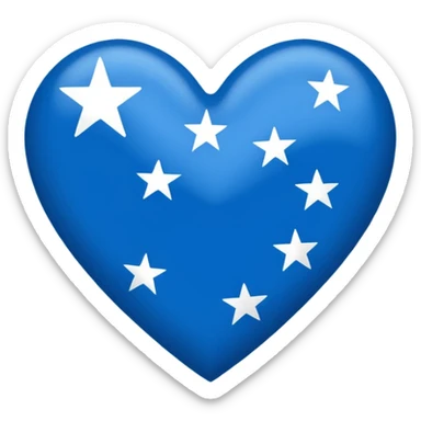 Heart flag micronesia sticker