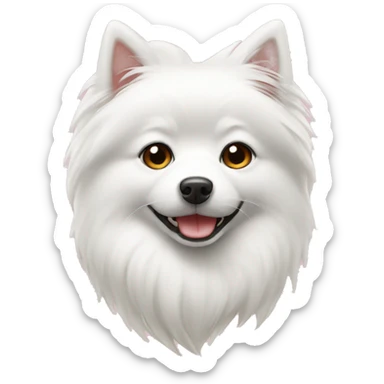 white japanise spitz  sticker