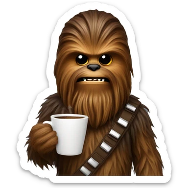 Chewbacca with coffee sticker