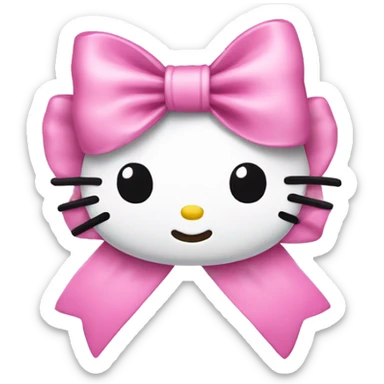Hello kitty pink bow sticker