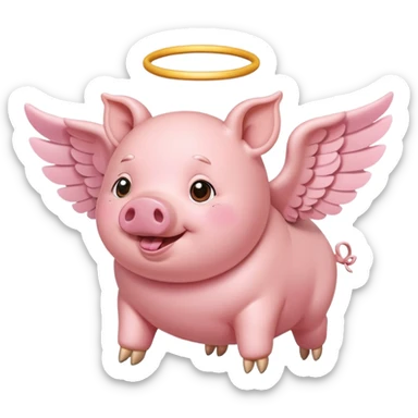 Flying pig  sticker