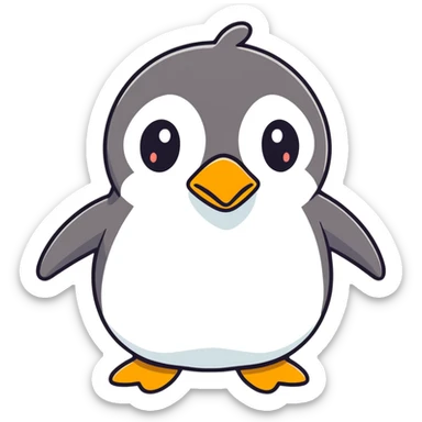 ironic shocked pingu sticker