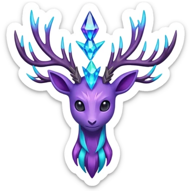 Pokemon legendary purple and cian crystal xerneas sticker