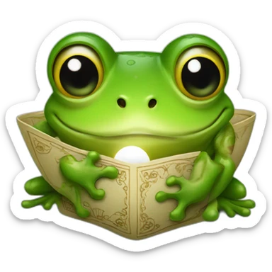 frog fortune teller sticker