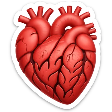 Split this emoji in half: 🫀 sticker