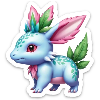 Shiny Exotic Nidorino-Sylveon-Shaymin-Ivysaur-Meganium-Hybrid-Creature sticker