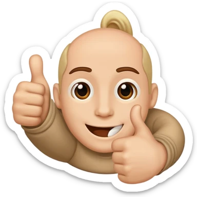 I want a thumbs up with a smaller thumbs up in the bottom right corner sticker