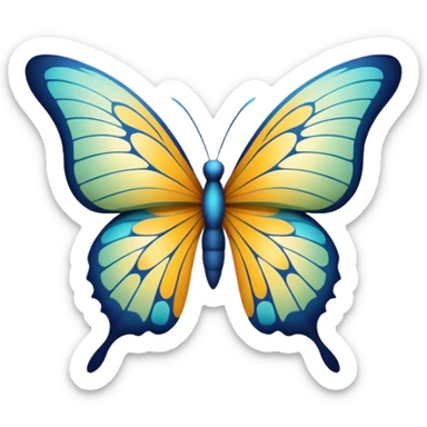 
A stylized butterfly with a subtle, upward-trending graph or spike pattern integrated into its wing design.	The butterfly is a powerful symbol of transformation, growth, and intuition. sticker