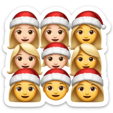 Create christmas emojis so that they will be cute and cool for gen z girls sticker