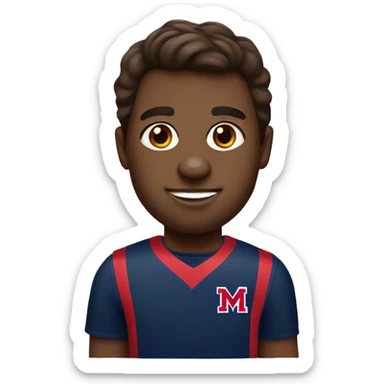 Ole Miss fan brown hair sticker