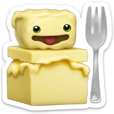 butter upsets the frog's stomach and ruins dinner! sticker