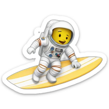 Astronaut simpson surfing on the moon sticker