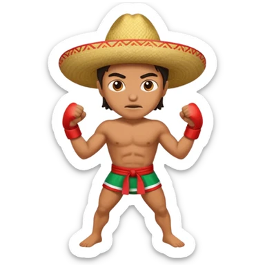 Mexican in a fighting stance  sticker