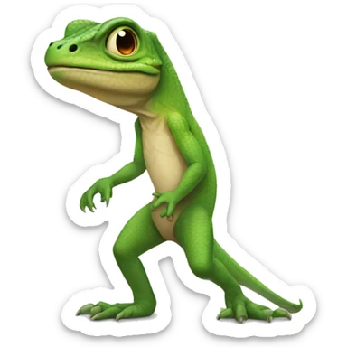 Lizard tip toeing sticker