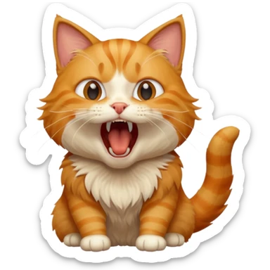 Gato gritando sticker